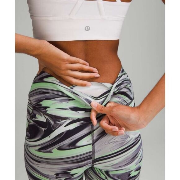 Lululemon Base Pace High-Rise Short 8" Nulux In Paint Glide Warp Multi Size 6 - Picture 4 of 8
